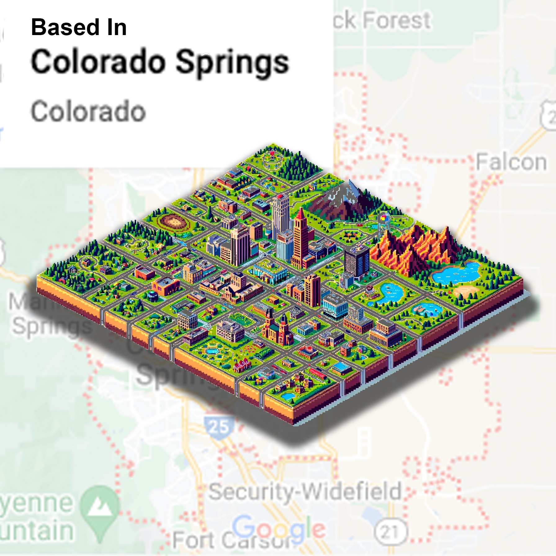 Colorado Springs 8-bit map