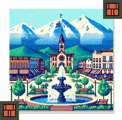 8Bit downtown image