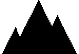 8-bit mountain icon