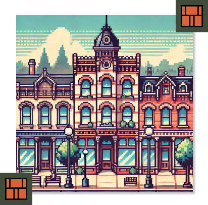 8Bit downtown image