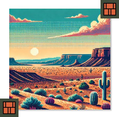 8Bit mountains image