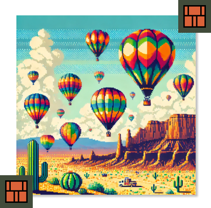 8Bit mountains image